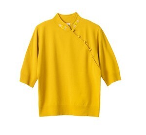 MUVEIL チャイナカラーニットプルオーバー