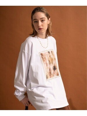 MAISON SPECIAL アブストラクトプリントロングTシャツ