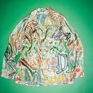 Dior DIOR x SHAWN STUSSY  シルク ロゴプリント シャツ