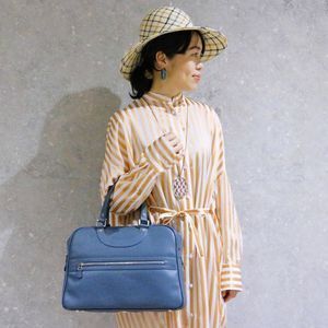 support surface ストライプワンピースシャツ