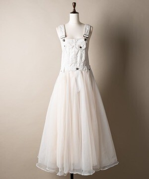 la belle Etude 【Belle vintage】ボリュームチュールデニムサロペット