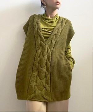 Ameri VINTAGE VEST SET LAYERED KNIT