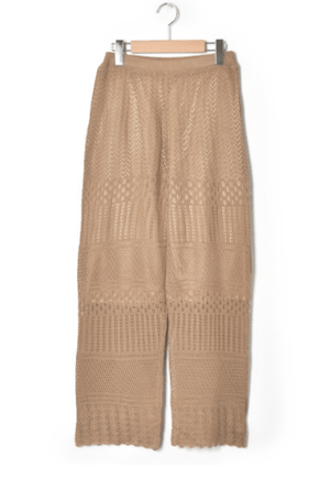 w closet 12Gボーダー柄透かしパンツ