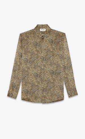 SAINT LAURENT シャツ（シルク/レオパードプリント）