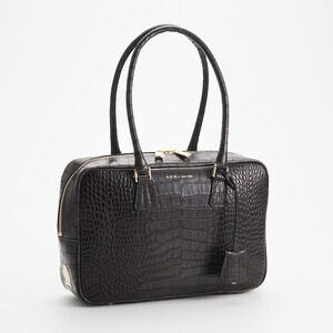 A.D.M.J. CROCODILE EMBOSSING BOSTONBAG　28cm