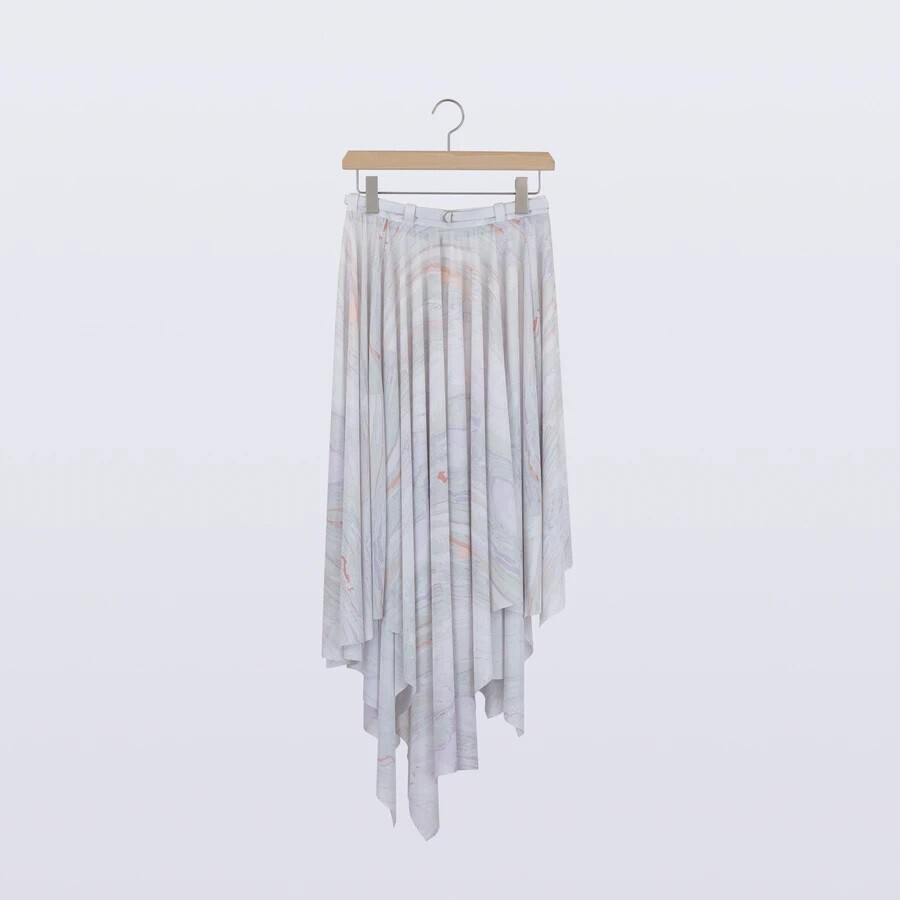 HATRA SURFACE SWAY SKIRT / BEIGE