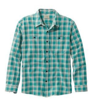 L.L.Bean メンズ レイクウォッシュ・ツイル・シャツ、トラディショナル・フィット　プラッド