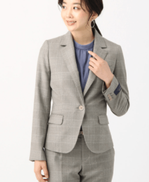 THE SUIT COMPANY MARZOTTO/SUPER110'sサキソニーウール カラーオーバーチェック柄ジャケット
