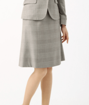 THE SUIT COMPANY MARZOTTO/SUPER110'sサキソニーウール カラーオーバーチェック柄 フレアスカート
