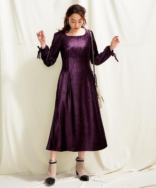 TOCCA 【TOCCA LAVENDER】Clash Velor Dress ドレス