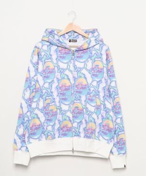 A BATHING APE BAPE LIGHTNING RELAXED FIT ZIP HOODIE