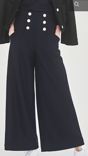 BORDERS at BALCONY MELTON JERSEY WIDE PANTS