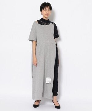 Maison MIHARAYASUHIRO LACE DOCKING T－SH DRESS