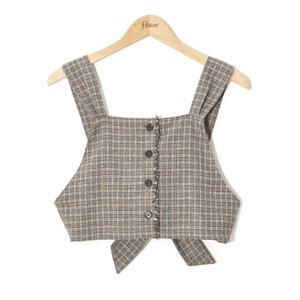 flower check ribbon bustier ～チェックリボンビスチェ