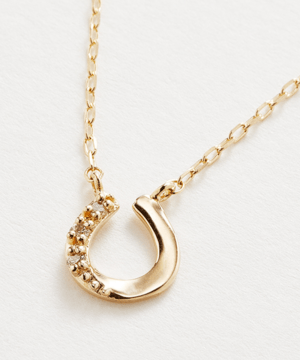 Marea rich K10YG ダイヤネックレス horseshoe