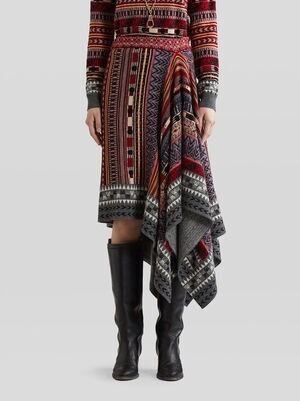 ETRO 幾何学模様 ジャカード スカート