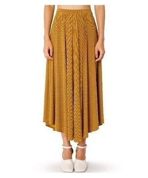 LE CIEL BLEU Check Jersey Flare Skirt