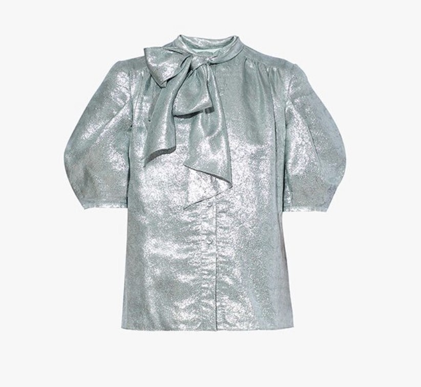 ERDEM Carlisa Top Lurex Georgette Jacquard