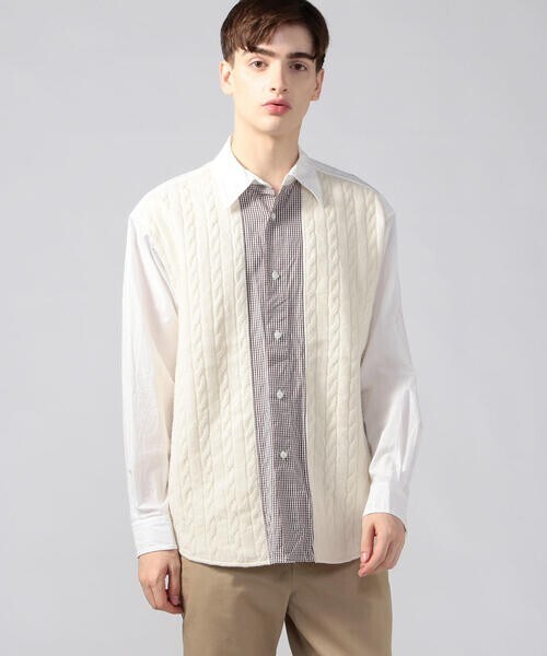 TOMORROWLAND コットンタイプライター デザインシャツ tricot shirt