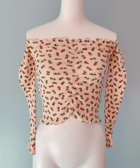 The girls society flower thermal top PINK