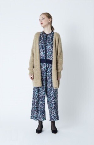 STELLA CIFFON Texture leopard print pants
