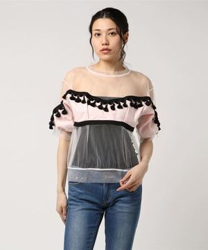 MIYAO タッセル チュール トップス