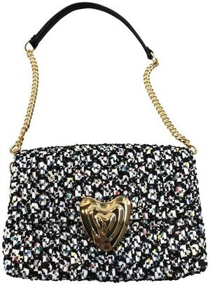 ESCADA Heart Multicolor Tweed Shoulder Bag