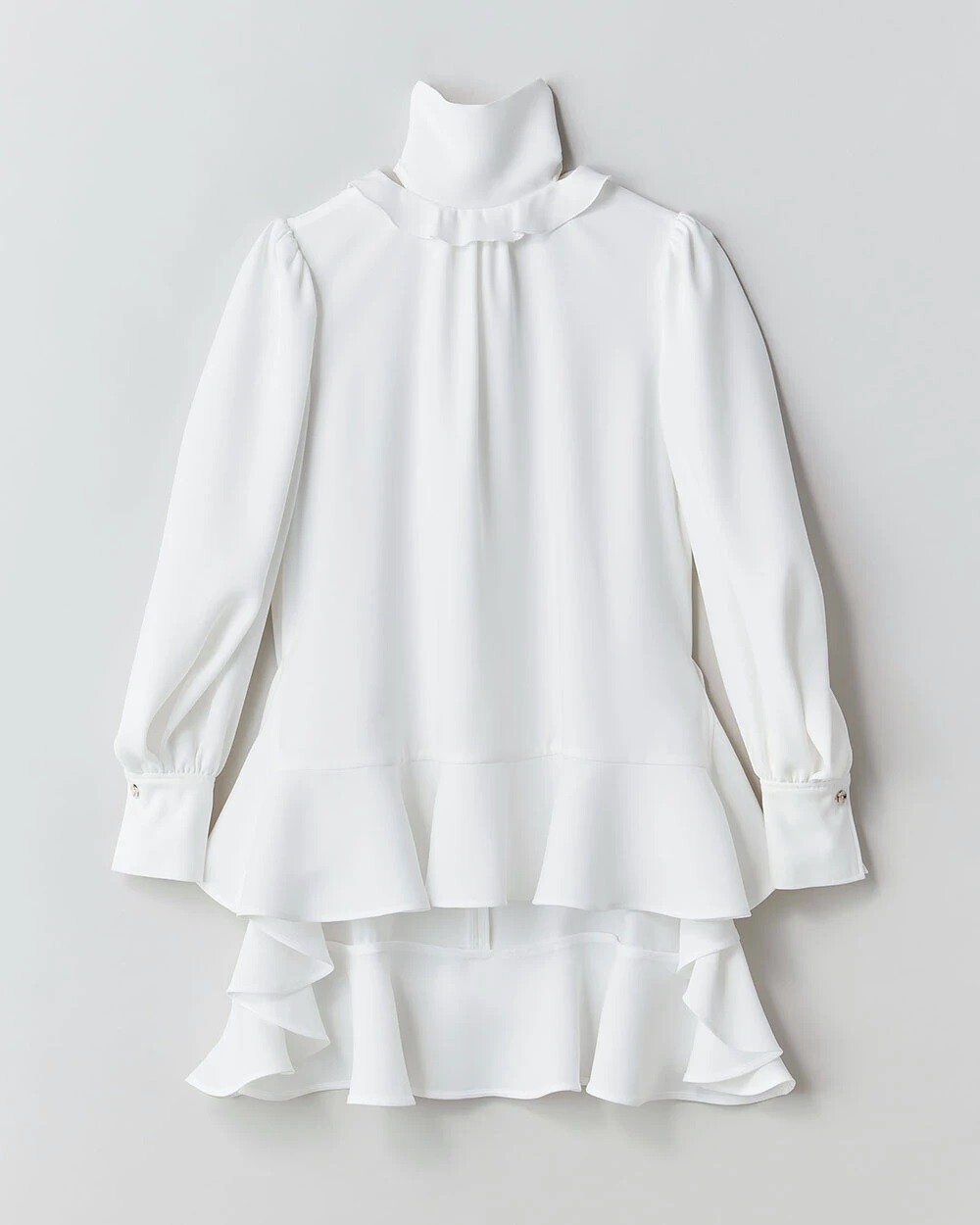 ADEAM WHITE LONG SLEEVE SCARF TOP