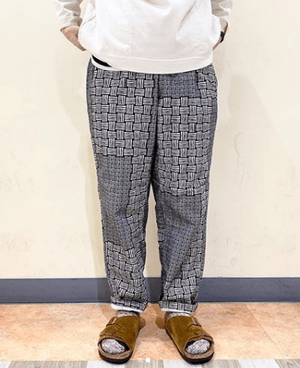 TIGRE BROCANTE Basket PrintNel Tagosaku Long Pants