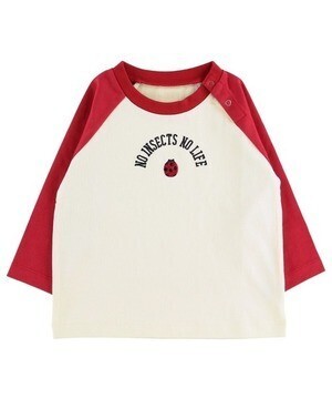 INSECT COLLECTION NO INSECT NO LIFE てんとうむしちゃん刺繍ラグラン長袖Tシャツ