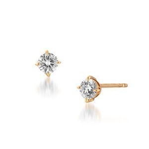 STAR JEWELRY K18 ピアス CROSSING STAR SETTING