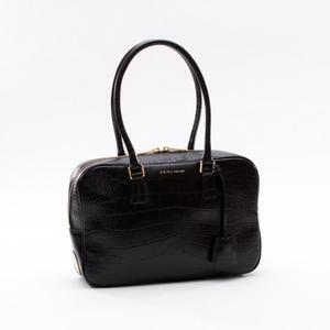 A.D.M.J. CROCODILEEMBOSSING BASIC BOSTONBAG 28cm
