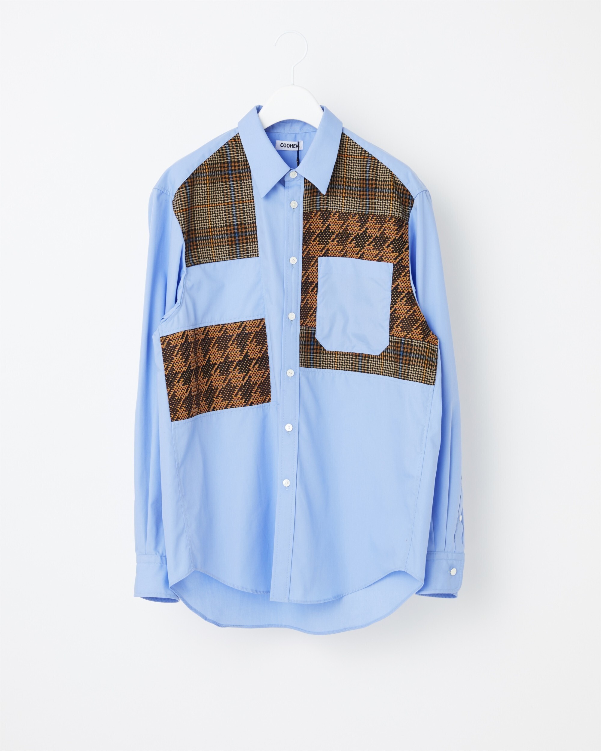 COOHEM TWEED PATCHWORK SHIRT