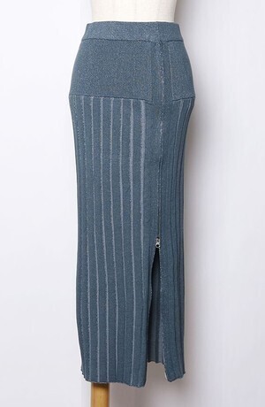 AULA AILA WIDE RIB KNIT TIGHT SKIRT