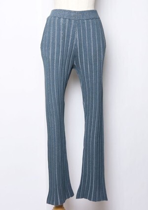 AULA AILA WIDE RIB KNIT CROPPED PANTS