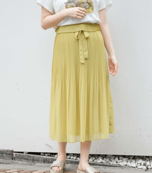 flower シアープリーツスカート