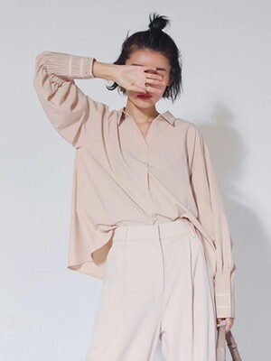 LADYMADE ピンタックカフスブラウス
