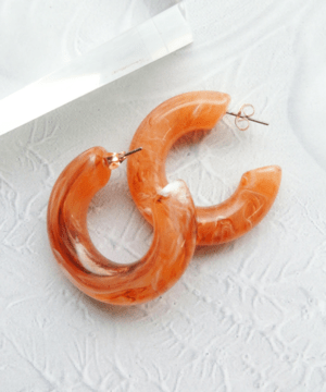 mia trim 【m-195P OR】アクリルビッグフープピアス