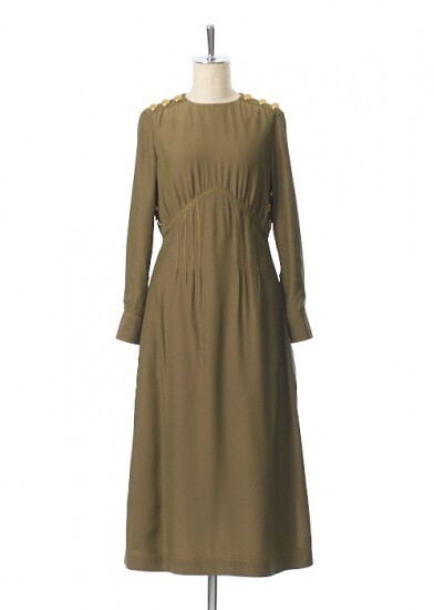 ADELLY Button pleats dress