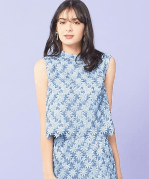 TOCCA 【TOCCA LAVENDER】Pastel Chemical Lace ブラウス