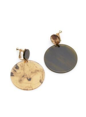 ROOM classical marble asymmetry earring
