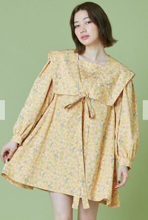 Little sunny bite Original floral sailor dress
