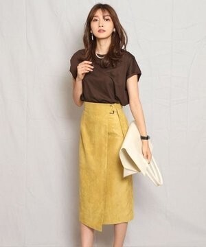 JUSGLITTY ステッチベルトタイトスカート