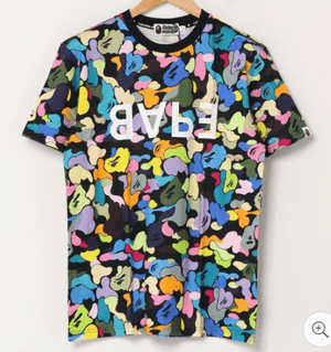 A BATHING APE MULTI CAMO BAPE TEE M