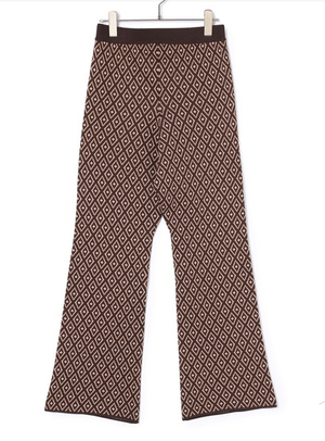ADAM ET ROPE' ジャカードニットパンツ