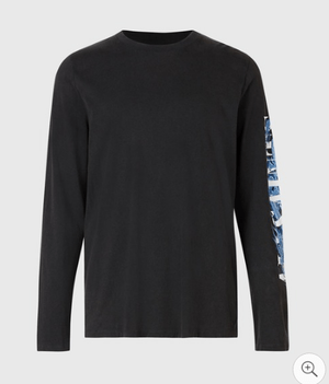 ALLSAINTS DRACO LONG SLEEVE CREW T-SHIRT