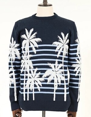 AKM PALM BORDER CREW ニット