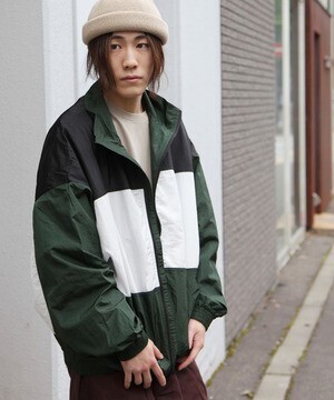 KANGOL ZIP FIVE × KANGOL 切替ナイロンビッグジャケット