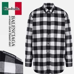Balenciaga oversize check flannel shirt