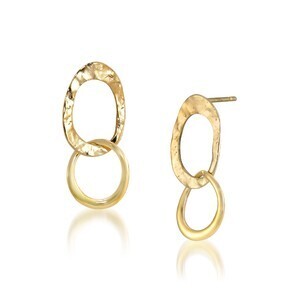 STAR JEWELRY K10 ピアス GOLD TEXTURE PIERCED EARRINGS
